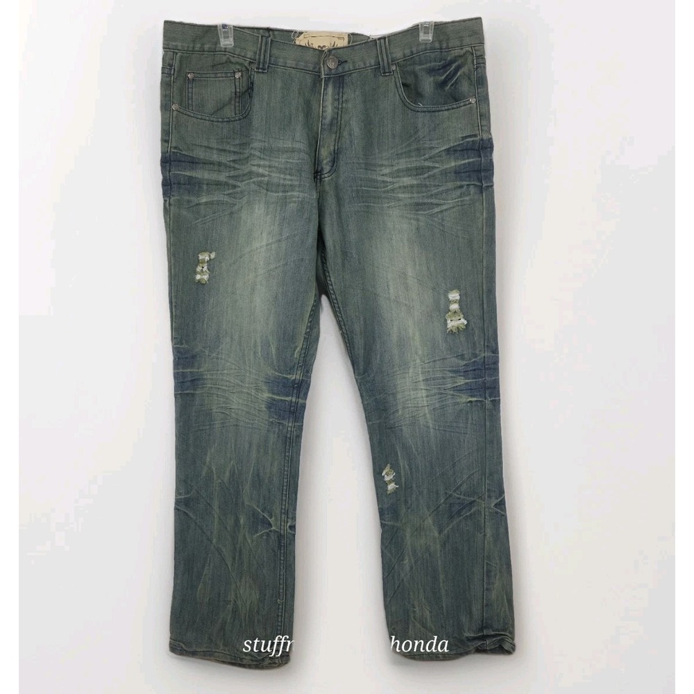 FUSAI By Focus USA Jeans‎ Men's Size 40x32 Vintage Distressed Grunge Y2K Skater
